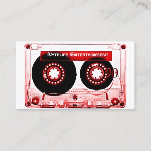 Carte De Visite Mixtape rouge (Devant)