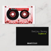 Carte De Visite Mixtape rouge (Devant / Derrière)