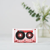 Carte De Visite Mixtape rouge (Debout devant)