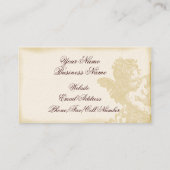 Carte De Visite "Mlle Bennet" sur la crème (Dos)