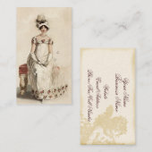 Carte De Visite "Mlle Bennet" sur la crème (Devant / Derrière)