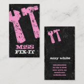 Carte De Visite Mlle Fix It Pink Concrete de CHROMATOGRAPHIE (Devant / Derrière)