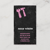 Carte De Visite Mlle Fix It Pink Concrete de CHROMATOGRAPHIE (Dos)