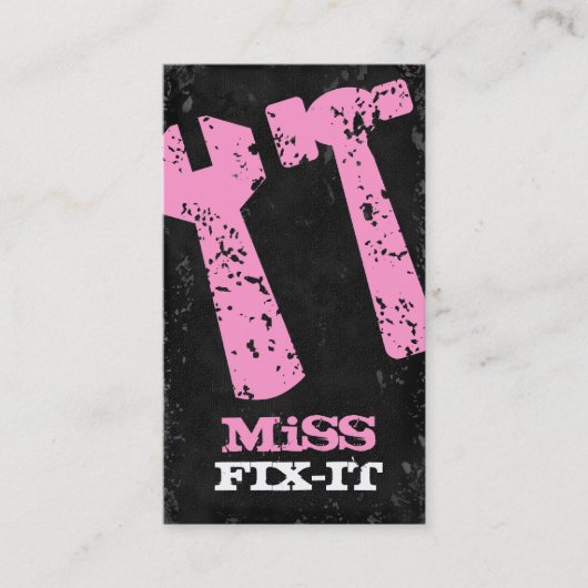 Carte De Visite Mlle Fix It Pink Concrete de CHROMATOGRAPHIE (Devant)