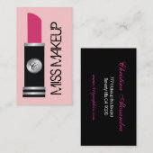Carte De Visite Mlle Makeup Pink (Devant / Derrière)