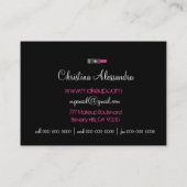 Carte De Visite Mlle Makeup Pink 2 (Dos)