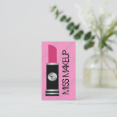 Carte De Visite Mlle Makeup Pink - pieds roses (Debout devant)