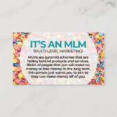 Carte De Visite MLMs sont des plans de pyramide - (Devant)