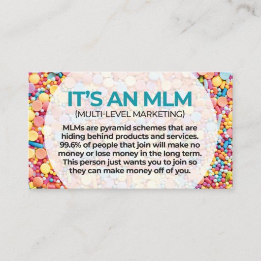 Carte De Visite MLMs sont des plans de pyramide - (Devant)