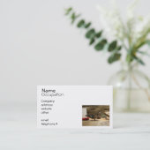 Carte De Visite Mme canard en bois (Debout devant)