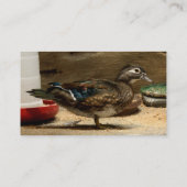 Carte De Visite Mme canard en bois (Dos)