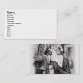 Carte De Visite Mme Gamp, de 'Charles Dickens : Un bavardage au (Devant / Derrière)
