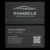 Carte De Visite Mobile Auto Detailing QR Code Professional