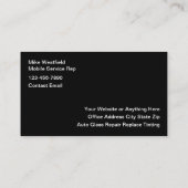 Carte De Visite Mobile Auto Glass Repair Replace (Dos)