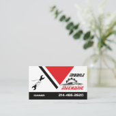Carte De Visite Mobile Auto Mechanic Car Repair Editable (Debout devant)