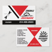 Carte De Visite Mobile Auto Mechanic Car Repair Editable (Devant / Derrière)