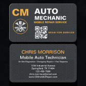 Carte De Visite Mobile Automotive Technician QR Code