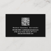 Carte De Visite Mobile Bartender Club Bar Neon Boissons (Dos)