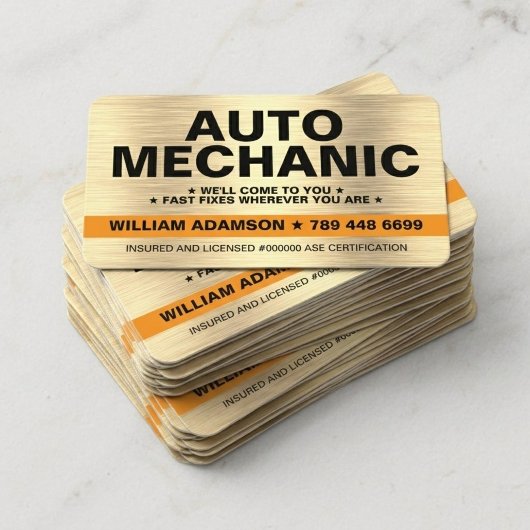 CARTE DE VISITE MOBILE CAR / AUTO MECHANIC REPAIR SERVICE
