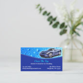 Carte De Visite Mobile Car Detailing Business Card Template (Debout devant)