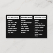 Carte De Visite Mobile Car Wash & Detailing Pressure black leather (Dos)