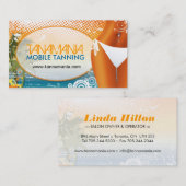 Carte de visite mobile de salon de bronzage (Devant / Derrière)