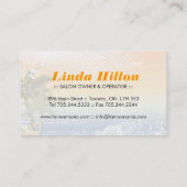 Carte de visite mobile de salon de bronzage (Dos)