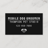 Carte De Visite Mobile Dog Groomer Modern Bold Professional (Devant)