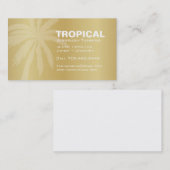 Carte de visite mobile d'or de salon de bronzage (Devant / Derrière)