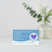 Carte De Visite Mobile Laundry Pickup Service Business Cards (Debout devant)