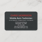 Carte De Visite Mobile Mechanic Auto Repair Services (Dos)