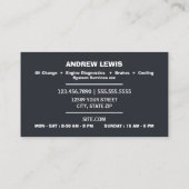 Carte De Visite Mobile Mechanic Custom QR (Dos)