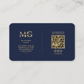 Carte De Visite Mobile Notaire Public Bleu Marine moderne (Dos)