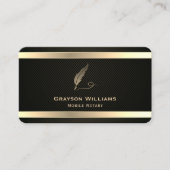 Carte De Visite Mobile Notaire Quitter Votre LOGO Gold Noir (Devant)