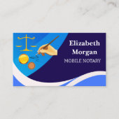 Carte De Visite Mobile Notary Business Cards-Modern Legal QR Code (Devant)