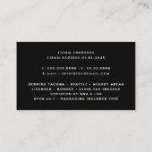 Carte De Visite Mobile Notary Monogram Simple Business Card (Dos)