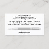 Carte De Visite Mobile Notary Public Customizable Photo Business C (Dos)