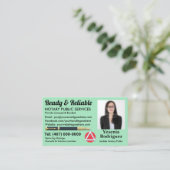 Carte De Visite Mobile Notary Public Customizable Photo Business C (Debout devant)