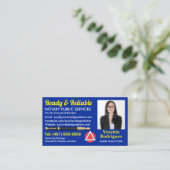 Carte De Visite Mobile Notary Public Customizable Photo Business C (Debout devant)
