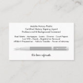 Carte De Visite Mobile Notary Public Customizable Photo Business C (Dos)