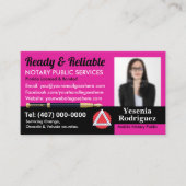 Carte De Visite Mobile Notary Public Customizable Photo Business C (Devant)