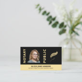 Carte De Visite Mobile notary public photo gold black (Debout devant)