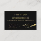 Carte De Visite Mobile notary public photo gold black (Dos)