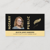 Carte De Visite Mobile notary public photo gold black (Devant)