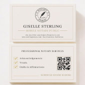 Carte De Visite Mobile Notary Public QR Code Professional