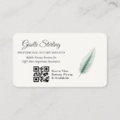 Carte De Visite Mobile Notary QR Code Photo (Dos)