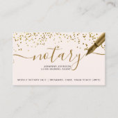 Carte De Visite Mobile Prêt Notaire chic feuille d'or typographie (Devant)