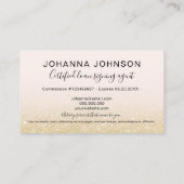 Carte De Visite Mobile Prêt Notaire chic or parties scintillant ty (Dos)