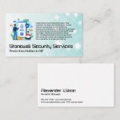 Carte De Visite Mobile Security Online Protection Services (Devant / Derrière)