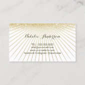 Carte De Visite Mobile Spray Tan Modern Gold Rays Salon de beauté (Dos)